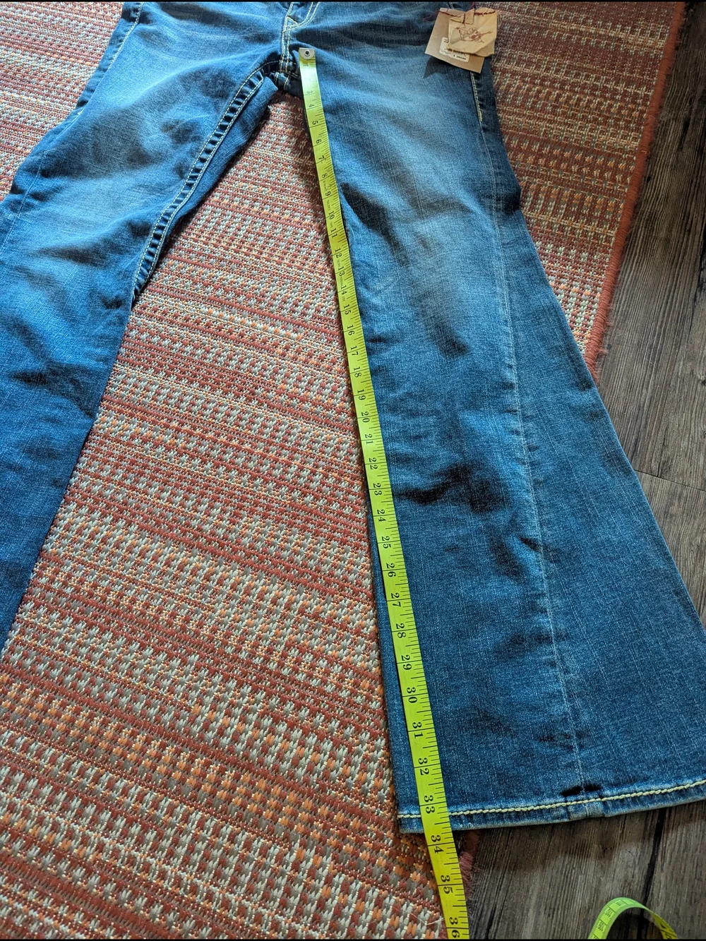 True Religion Joey Rainbow Mid-Blue Flared Jeans - Picture 8 of 11